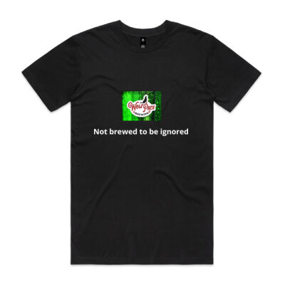 Wolf Pack Brewing Green Background - Mens Staple T shirt Thumbnail